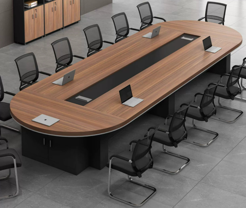 Simple modern conference tables for office furniture and training.