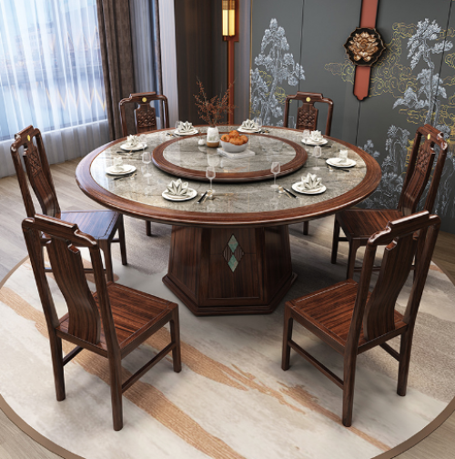 Electric round dining table for hotels and restaurants