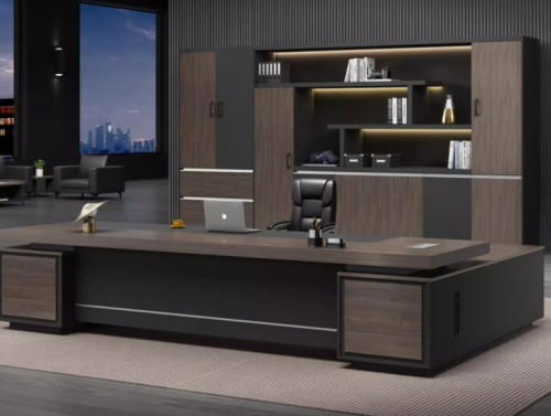 Modern boss desk and chair combination for executives